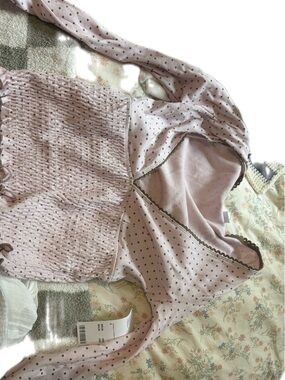 Nwt urban outfitters polka dot pink long sleeve size small